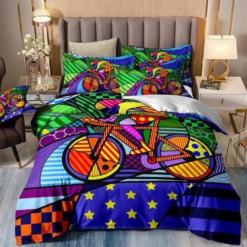 Cartoon Bedding Set Single Luxury Duvet Cover Set Double Queen King Twin Full Size Bed Clothess For Kid Adult 90 Young Home Bed