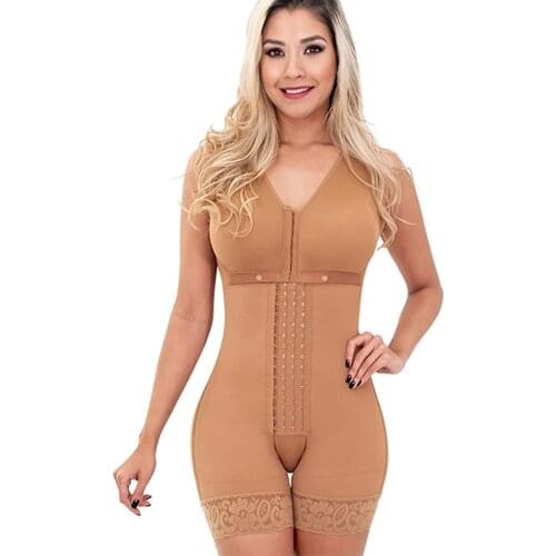 Butt Lifter Slimming Shapewear Full Body Shaper Post Liposuction Girdle Corset Tummy Control Faja Waist Shaper Open Crotch Firm
