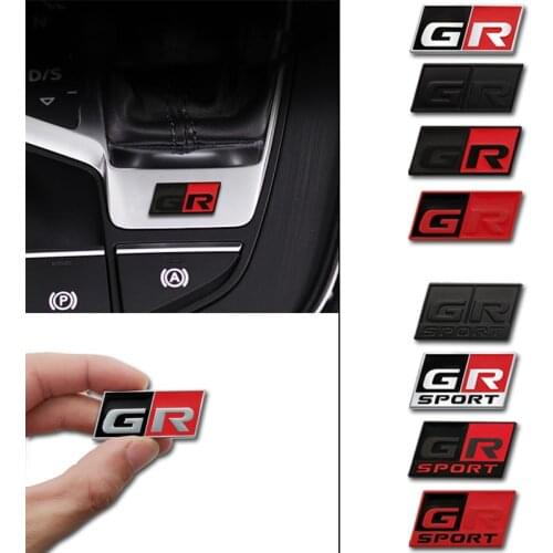 Metal Labeling GR sport Car Interior Sticker For Toyota YARiS Hiace RAV4 RS prius avensis Corolla Camry GR MN Car accessories