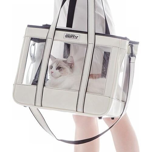 Fashion Clear Comfort Dog Carrier Tote Black White Small Pet Carrier Bag Chihuahua Yorkie Designer Puppy Outdoor Pugs Travel Bag