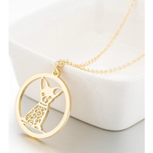 Necklace for women chains stainless steel jewelry on the neck Simple gifts Accessories dog pendant necklaces womens dog pendant