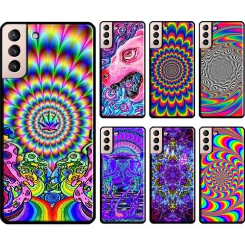 Psychedelic trippy Holographic Phone Cover For Samsung Galaxy S21 S20 Ultra Note 20 Note 10 S8 S9 S10 Plus S20 FE Case