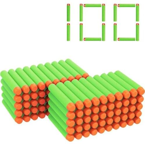 100pcs For Nerf Bullets EVA Soft Hollow Hole Head 7.2cm Refill Bullet Darts for Nerf Toy Gun Accessories for Nerf Blasters