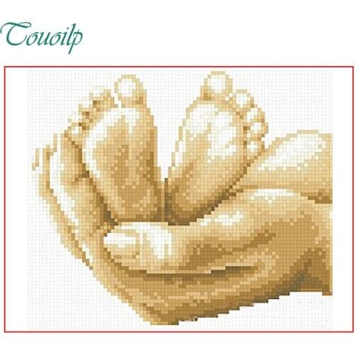 Sweet Life 3D DIY Diamond Painting Hand and Baby Feets Square Full Mosaic Diamond Embroidery Icons Cross-Stitch House Decoracao