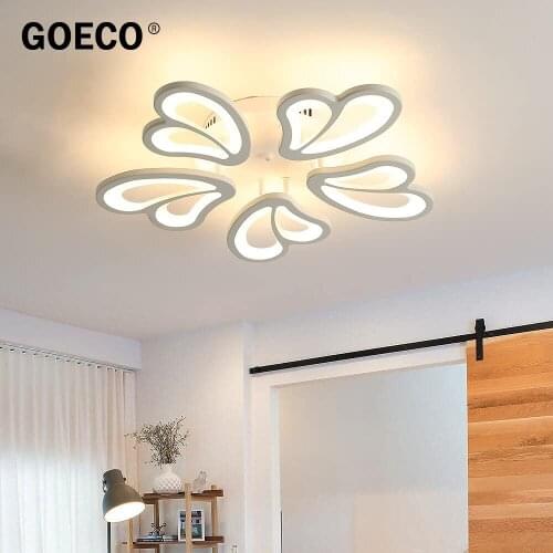 LED Ceiling Light, Creative Flower Shape Chandelier, Acrylic Ceiling Lamp for Bedroom Living Room Office Study, 3000K to 6500K