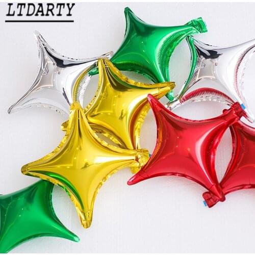 50pcs wholesale 10/26 inch four-pointed star aluminum foil balloon birthday party wedding decoration childrens toy