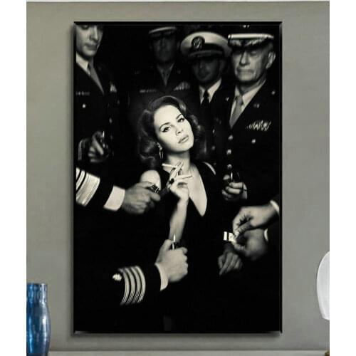 W281 Lana Del Rey Muisic Singer Smoking Trend Beautiful Fashion Silk Fabric Wall Poster Art Decor Sticker Bright