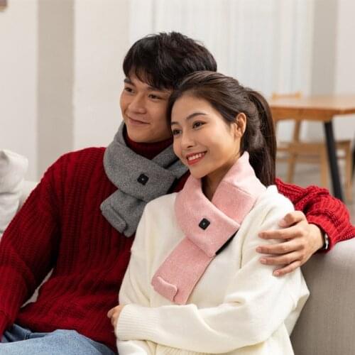 Winter Smart Heating Scarf Heated Scarf Three-speed Temperature Control Neck Keep Warm Couple Neckerchief Plush Collar Scarves