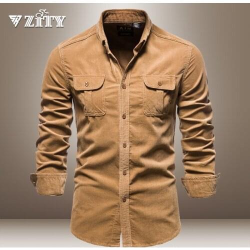 ZITY Mens Corduroy Shirts
