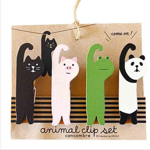 1set Creative cartoon animals wood photo clip decoration Solid wood manufacturing seal hand clothes factory wholesale