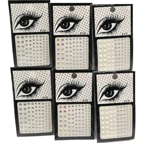 Fashion Women Glittering Eyebrow Makeup 3D Eyeliner Face Eyes Diamond Arm Body Art Temporary Tattoo Sticker