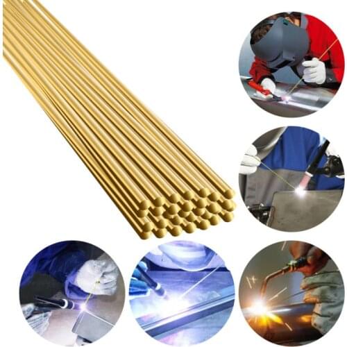 10pcs Copper Brass Brazing Welding Rods Fux-cored Electrodes Welding Wire For Steel Aluminum Copper Iron Air Condition Solder