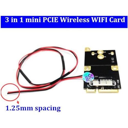 3 in 1 mini PCIe wireless wifi card converter BCM94360CD BCM94331CSAX BCM94331CD with line 40cm for macbook Pro/Air
