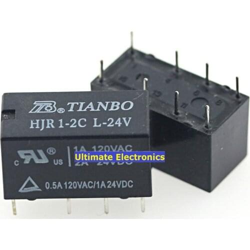 5pcs HJR1-2C-L-24VDC HJR-2CL-24V 8 feet 4078