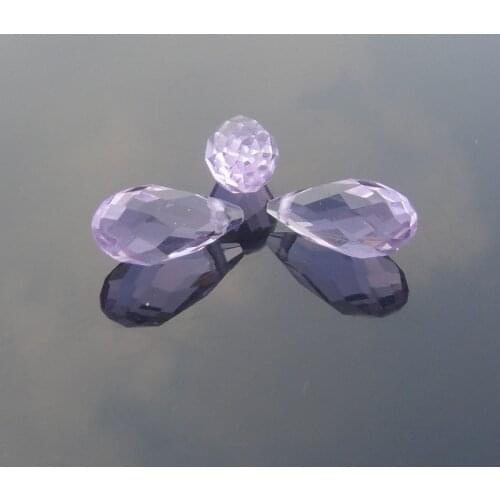 50pcs 6x12MM Clear Oval Faceted Czech Crystal Beads With Hole Briolette Teardrop Glass Beads For Jewelry Making DIY