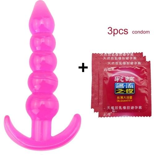 Anal Plug Beads Jelly Toys Skin Feeling Dildo Adult Sex Toys for Men Butt Plug Sex Products Sex Toys for Women