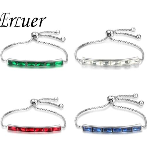 ERLUER Adjustable Bracelets Charning Luxury Crystal Zircon Friendship Bangles Female Brand Bracelets for Women Jewelry