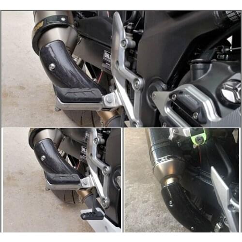 Motorcycle Exhaust Muffler Cover Carbon Fiber Color Protector Heat Shield Cover Guard TMAX530 CB400 CBR300 Z250 FZ6