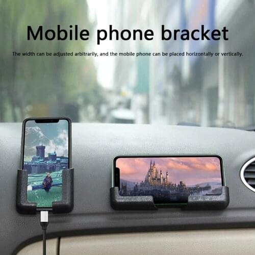 Double-sided Tape Adhesive Adjustable Soft PVC Material Car Phone Holder Bracket for GPS Mobile Phone Mount Support