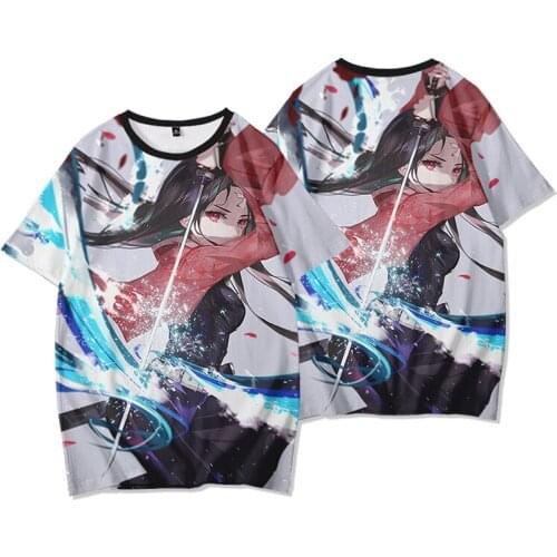 High-Q Unisex Anime Kimetsu no Yaiba Kamado Tanjirou T-Shirt Tee T Shirt 3D Demon Slayer Zenitsu Short Casual T-Shirt Tee