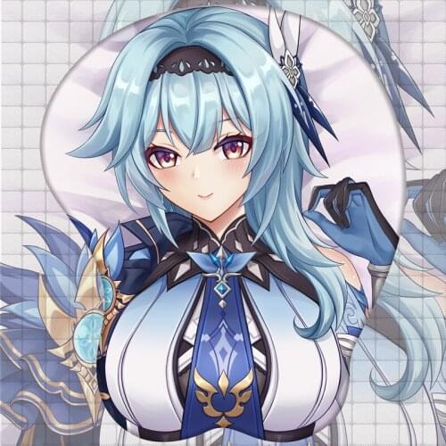Game Genshin Impact Eula Lawrence Prop Mouse Pad Pattern 3D Soft Gel Gaming With Wrist Support Cosplay Accessories