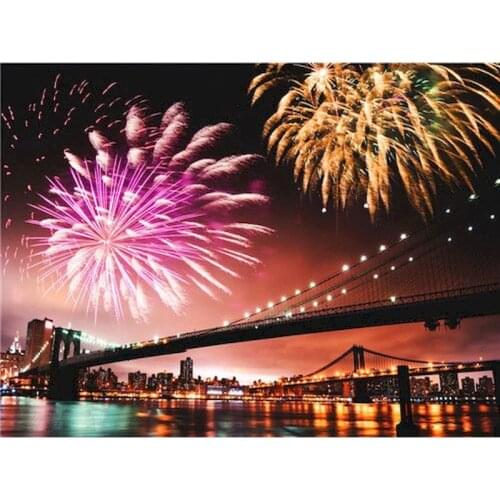 GATYZTORY Night City Landscape Painting By Numbers For Kids Adults Diy Framed Canvas Unique Gifts Diy Oil Painted Home Decor Cra