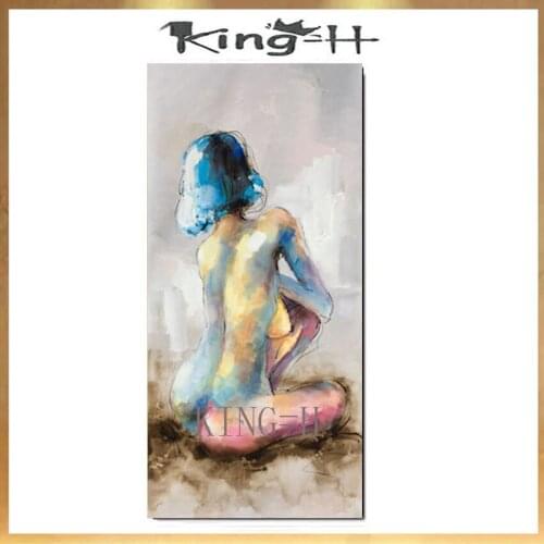 Figure Beautiful sexy painting hot sex images women oil painting hand painted sexy red dressing women framed canvas art