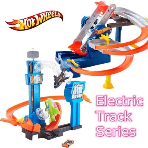 Hot Wheels Track Electric City Car Square Auto Lift Expressway Model Cars Hotwheels Voiture Car Toys For Kid Birthday Gift CDR08