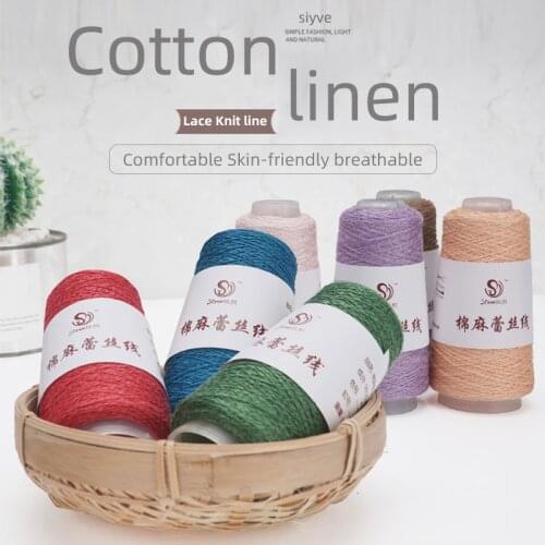 50g Mercerized linen yarn is hand-woven