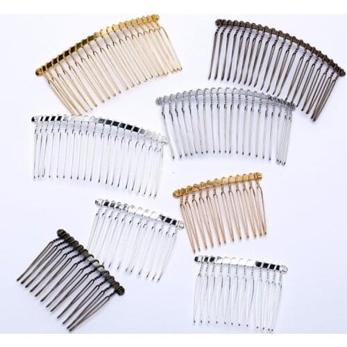10pcs/lot 12/20 Teeth Metal Hair Comb Hair Clips Claw Hairpins DIY Jewelry Findings & Components Wedding Hair Jewelry