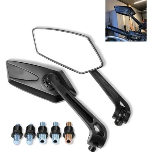Moto Rearview Mirrors Motorcycle Part Black ABS Plastic Rotatable Vision Motocross Side Mirrors Rear View Mirrors Accessories
