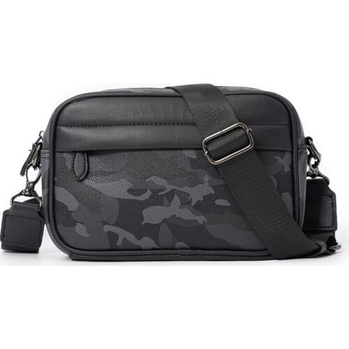 Mens Shoulder Bags Messenger Bag Camouflage Business Male Single Shoulder Bag PU Leather Fashion Casual Unisex Handbag Clutches