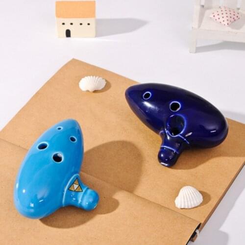 Gifts 6 Holes Ocarina in Flute For Alto C Ceramic Flute of Time Tao Qin ceramics Chinese musical instruments kids toys Children