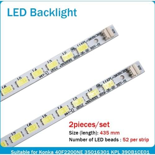 20 piece/lot For Konka LED40F2200NE LCD TV backlight strip 35016301 KPL 390B1CE01 1PCS=52LED 435MM 100%NEW