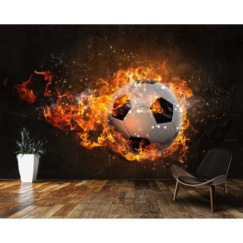 Custom children wallpaper,Ball burning in fire mural for the living room bedroom TV backdrop waterproof wallpaper
