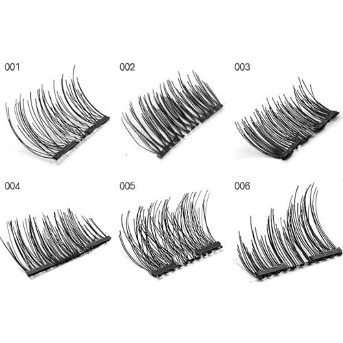 Professional Easy Wear 3D Double Magnetic Eyelashes Natural Beauty eye make up No Glue Reusable Fake False Eye Lashes Extension
