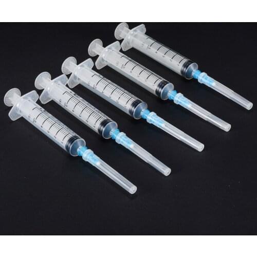 5 Set Blunt Tip Syringe Glue Syringe 5ml Plastic Syringe With Blunt End Tip Needle And Storage Cap For Dispensing Adhesives