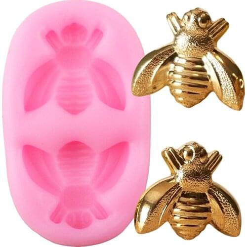 3D Bee Resin Silicone Mold Animals Baby Party Chocolate Fondant Mould Cake Decorating Tools Clay Candy Molds Kitchen Accessories