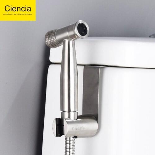 Stainless Steel Cloth Diaper Sprinkler Pressure Adjustable Handheld Bidet Sprayer Set Nickel Hand Sprinkler for Toilet Pet