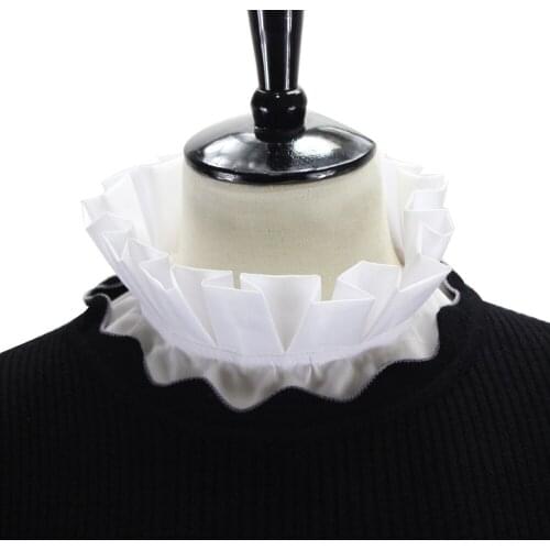 Korean Stand Fake Collar Women Autumn Sweater False Collar Half Shirt Blouse Tops Stand Detachable Collars White Nep Kraagie