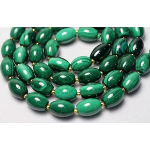 1strand/set -15.5“natural 10*14mm malachite loose beads bucket shape