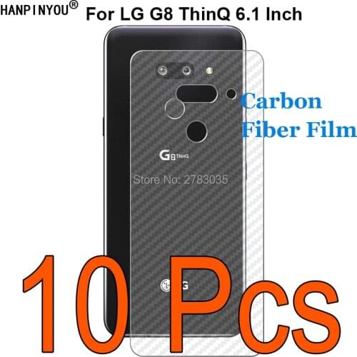 10 Pcs/Lot For LG G8 ThinQ 6.1" Durable 3D Anti-fingerprint Transparent Carbon Fiber Back Film Screen Protector