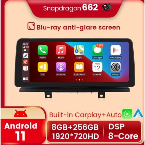 12.3''Blu-ray anti-glare Screen Qualcomm Snapdragon 662 Android 11 For BMW X5 F15 X6 F16 2014-2017 Car Video GPS Carplay Player