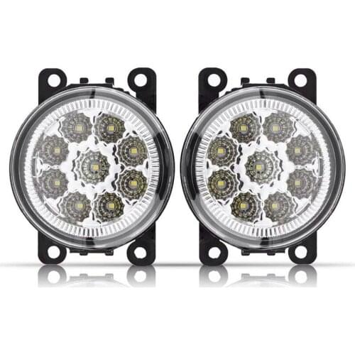 2PCS Car Styling 9-Pieces LED Fog Light Lamp H11 Fog Lights DRL for Aixam A 721 741 751 City Sports Scouty Crossline GTO