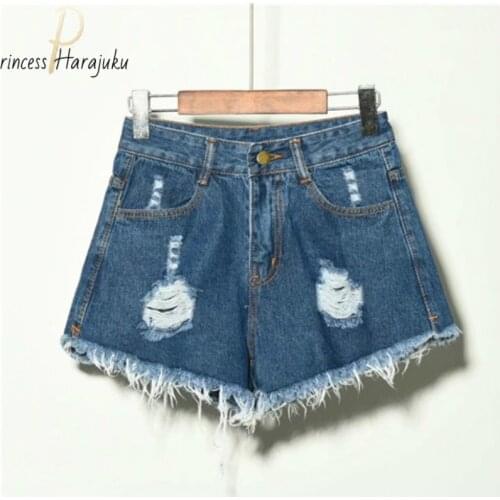 2021 New Summer Plus Sizes Shorts Casual Fashion Denim Women Shorts High Waist Fur-lined Leg-openings Sexy Short Jeans S-XXXXXL