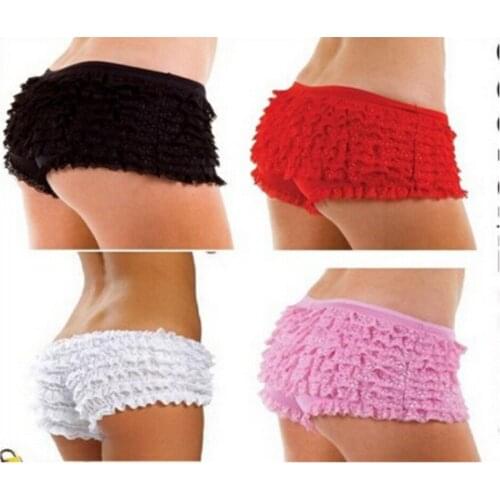 2021 New Coldker Womens Ladies Ruffled Lace Bloomers Knickers Panties Lingerie Burlesque Bo Peep Panty Frilly Underwear