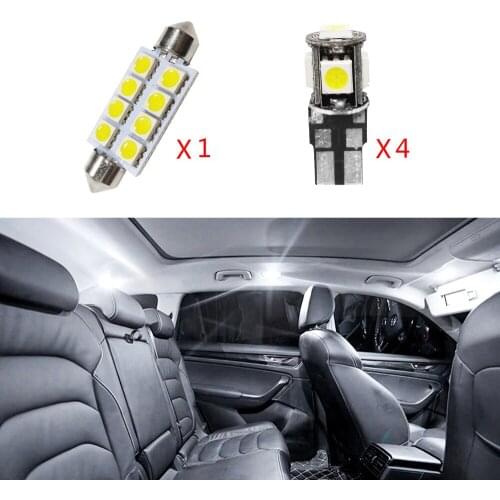 5Pcs Super Bright White LED Interior Car Lights For Ford Explorer Map Light Door Lamp License Plate Bulb