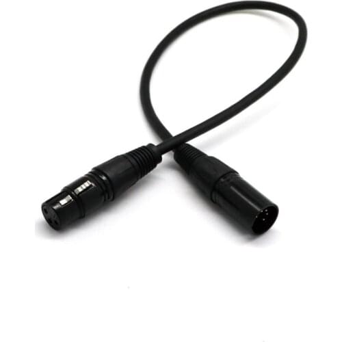 1.6ft 5-Pin Male to 3-Pin Female XLR Plug DMX Adapter Stage Lighting Controller Cable Wire 22AWG