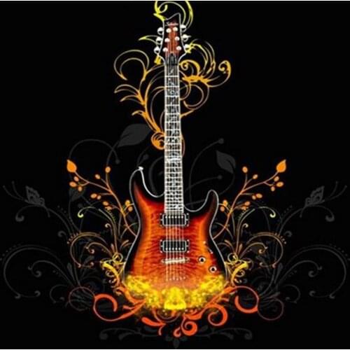 Diamond mosaic full diamond embroidery scenic magic diamond cross stitch crystal square diamond sets unfinish decorative guitar