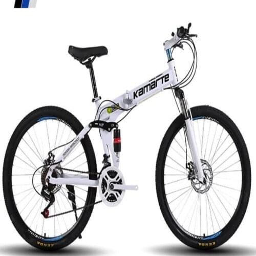 Shock Absorption Shift Folding Mountain Bike Bicycle Aluminum Alloy 26 Inch Double Disc Brake